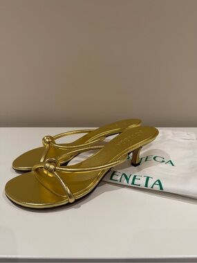Bottega Veneta Gold Blink Sandal